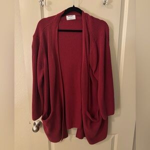 *Old Navy Women's Red Cardigan - Plus size, layering, business casual, modest